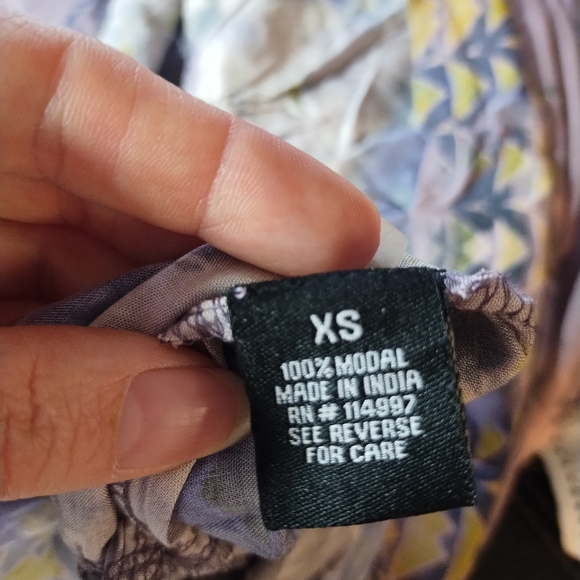 Tolani Collection Tunic Top Purple Boho Southwestern - Picture 14 of 16